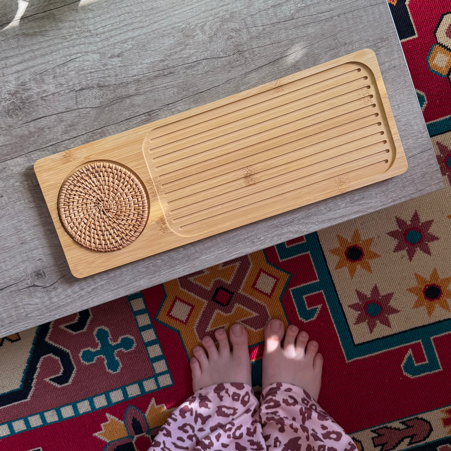 Bamboo Tea Tray, 40×15 cm