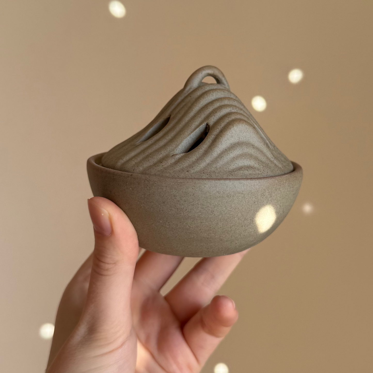 Ceramic Wave Pyramid for Insence