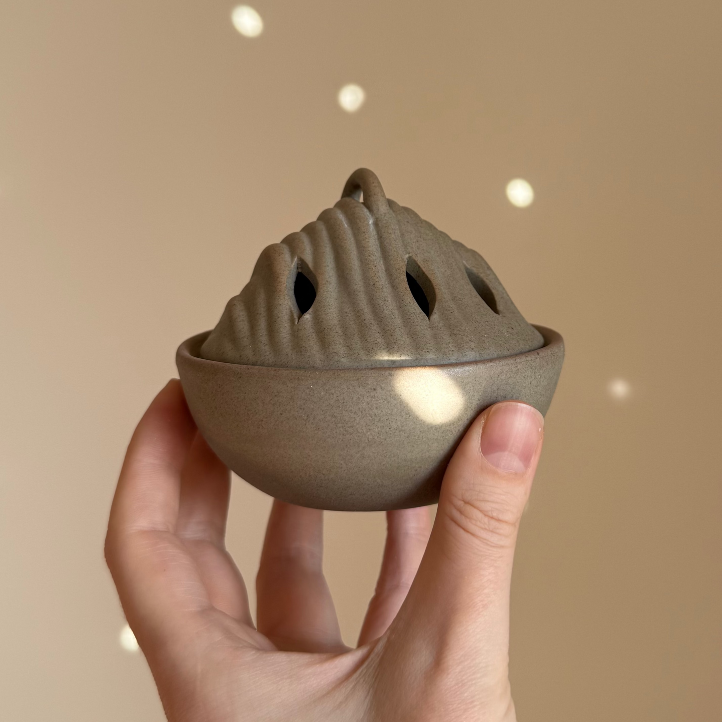 Ceramic Wave Pyramid for Insence