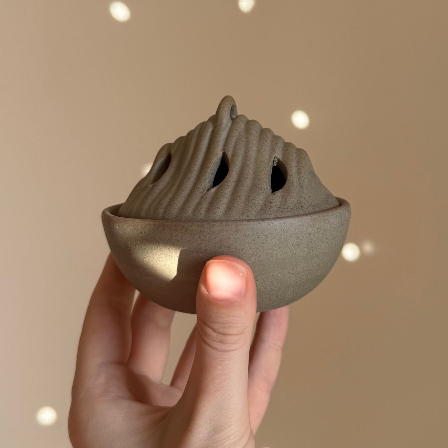 Ceramic Wave Pyramid for Insence