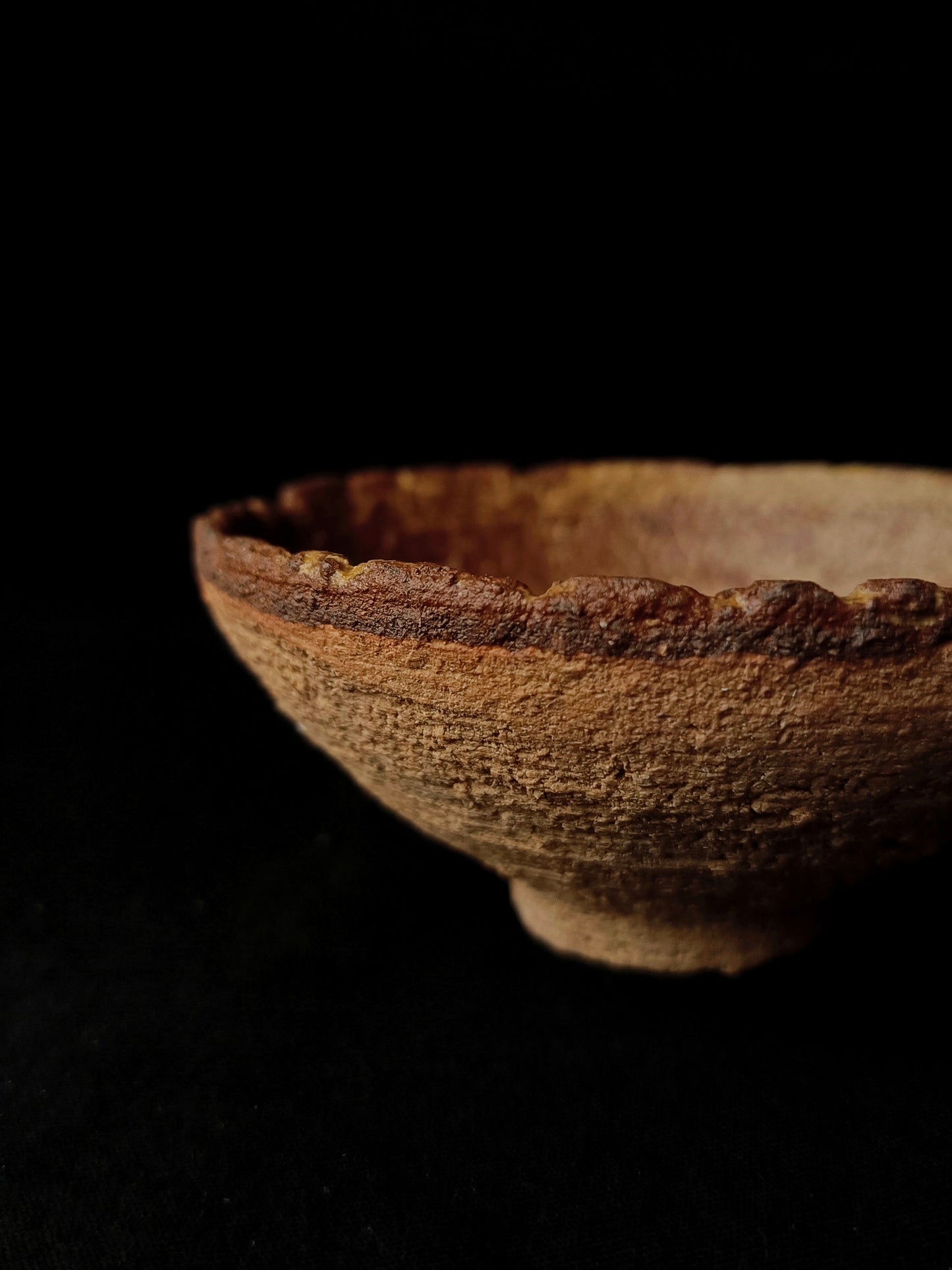 Textured Chamotte Clay Tea Cup, 80 ml
