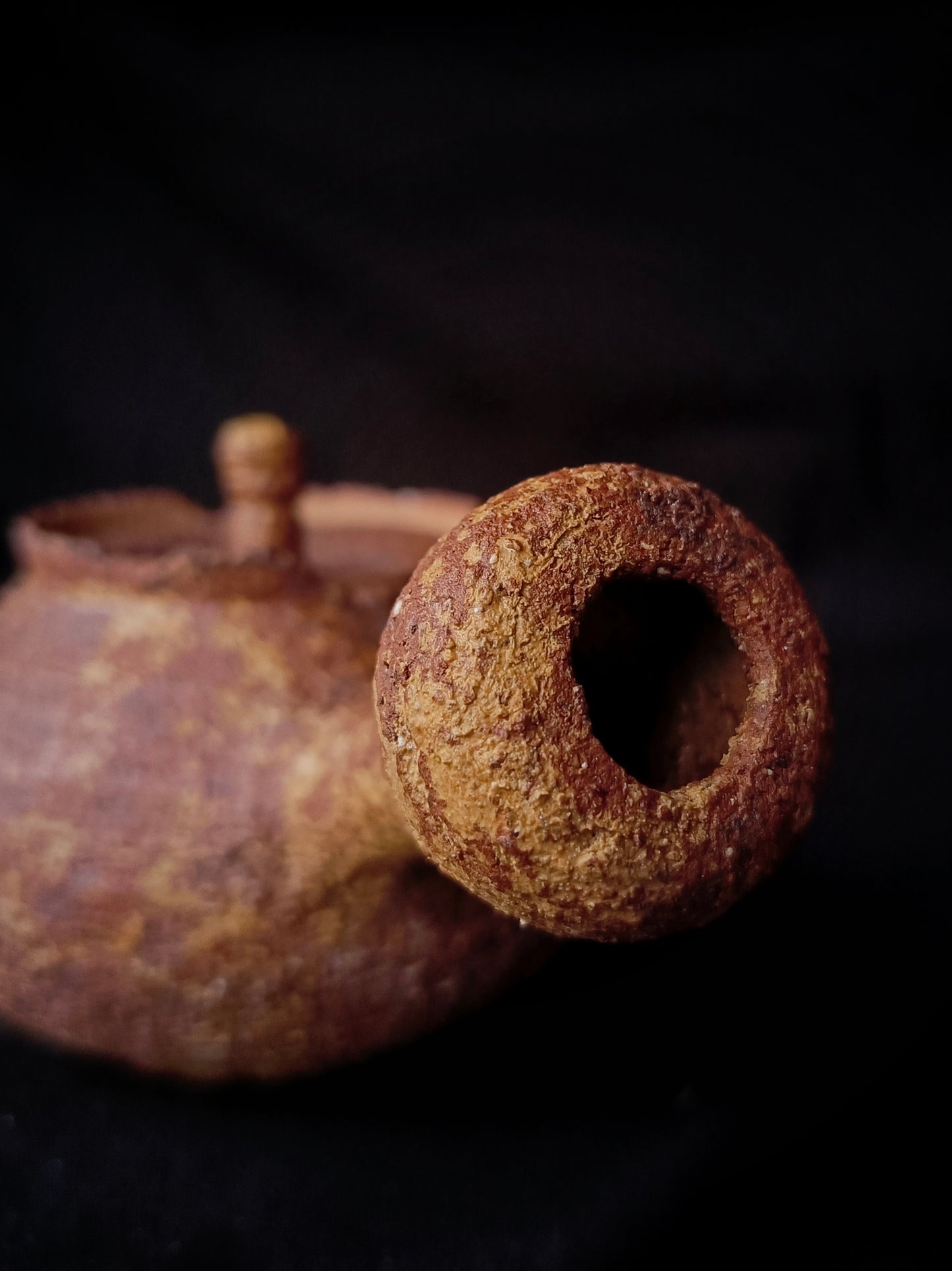 Textured Clay & Ash Glaze Teapot, 170 ml