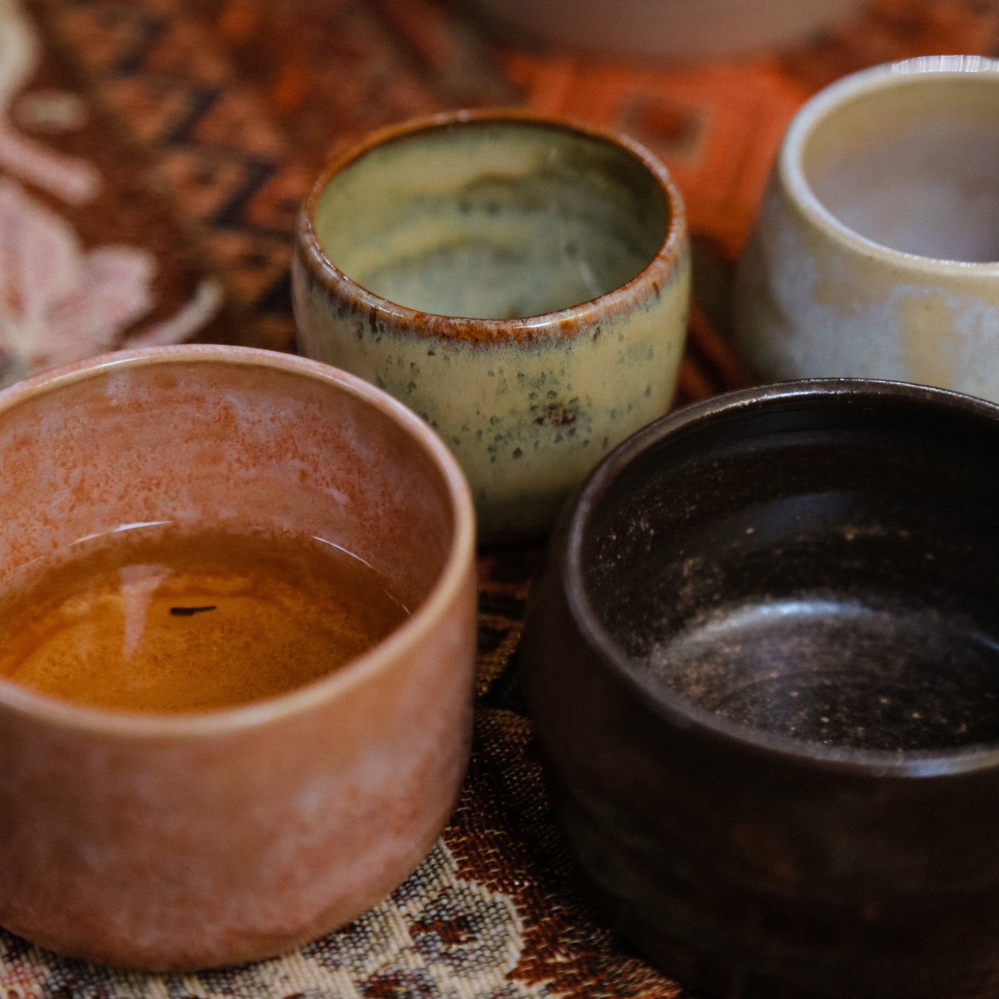 Yellow Speckled Clay Tea Cup, 50 ml