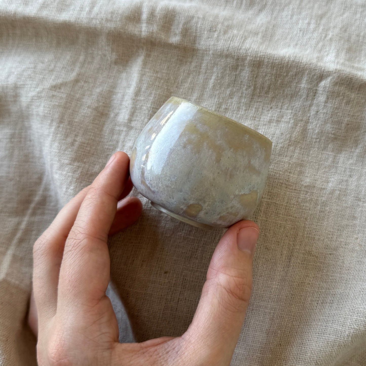 Light Blue Chamotte Clay Bowl, 50 ml