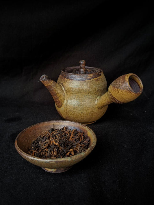 Side-Handle Teapot, Ash Glaze, 180 ml