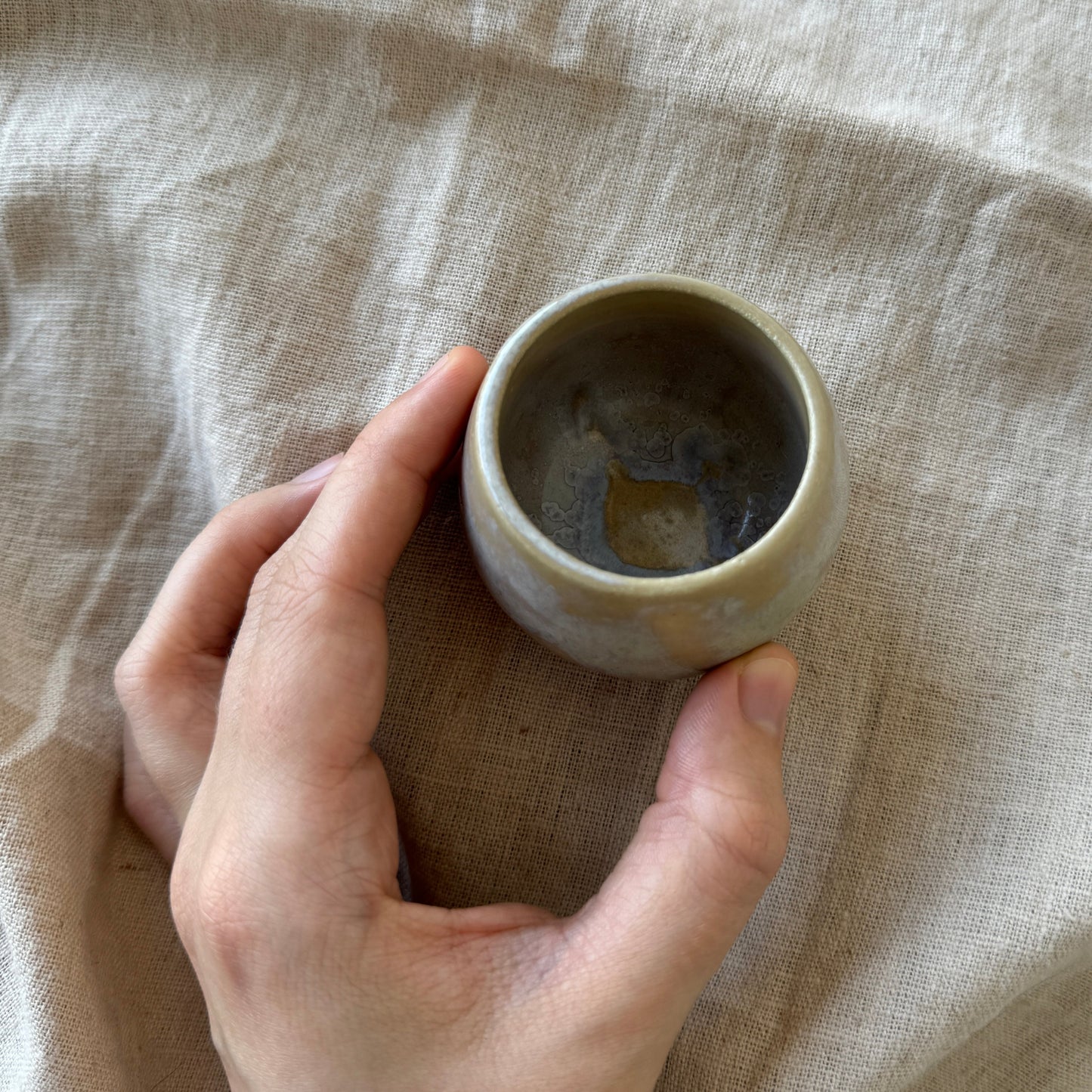 Light Blue Chamotte Clay Bowl, 50 ml