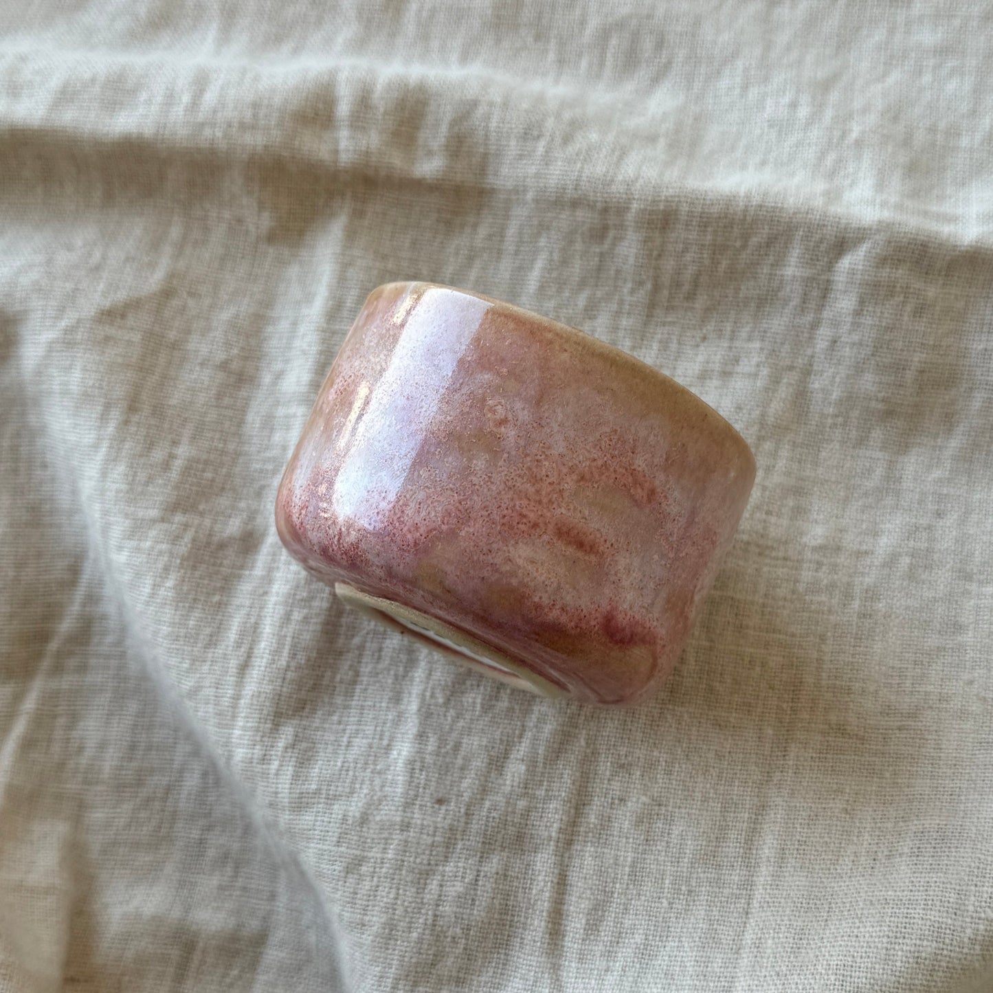 Pink Chamotte Clay Bowl, 100 ml