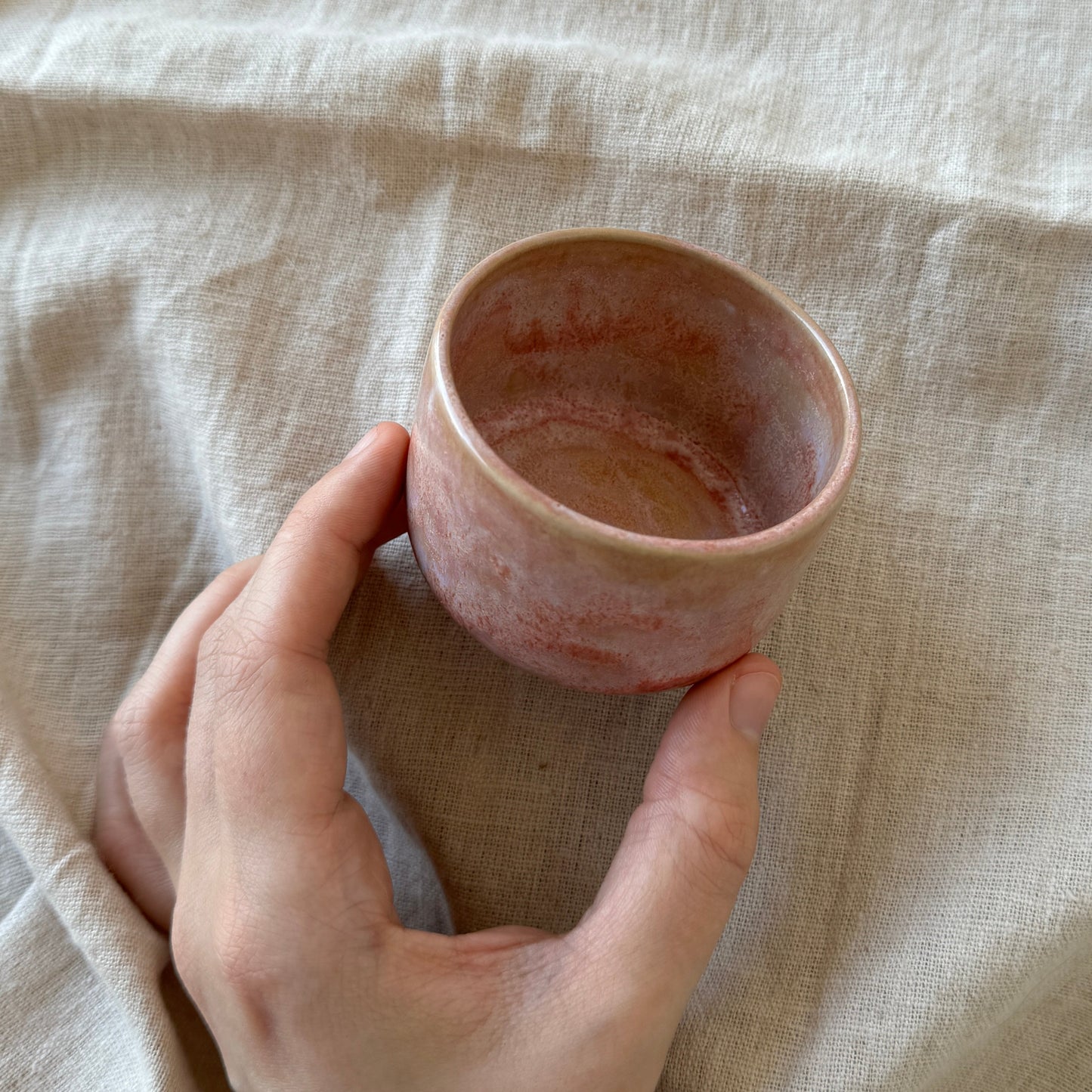 Pink Chamotte Clay Bowl, 100 ml