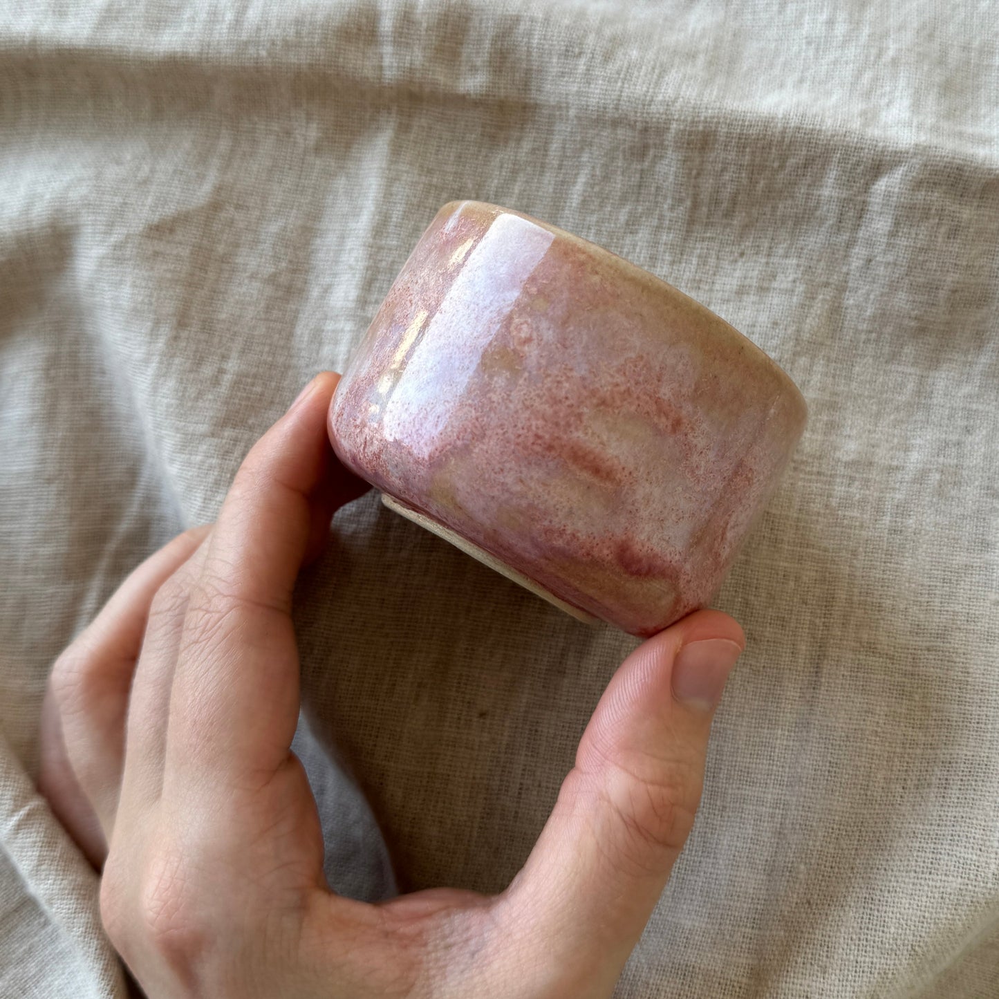 Pink Chamotte Clay Bowl, 100 ml