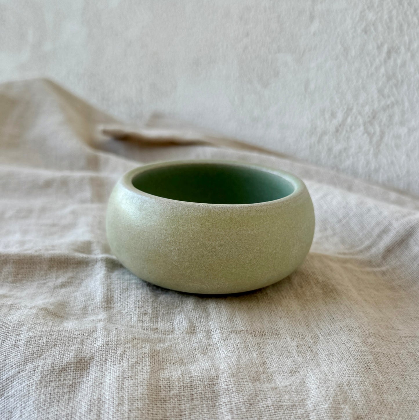 Green Matte Chamotte Tea Bowl, 50 ml