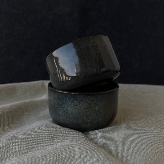 Dark Grey Chamotte Clay Bowl, 100 ml