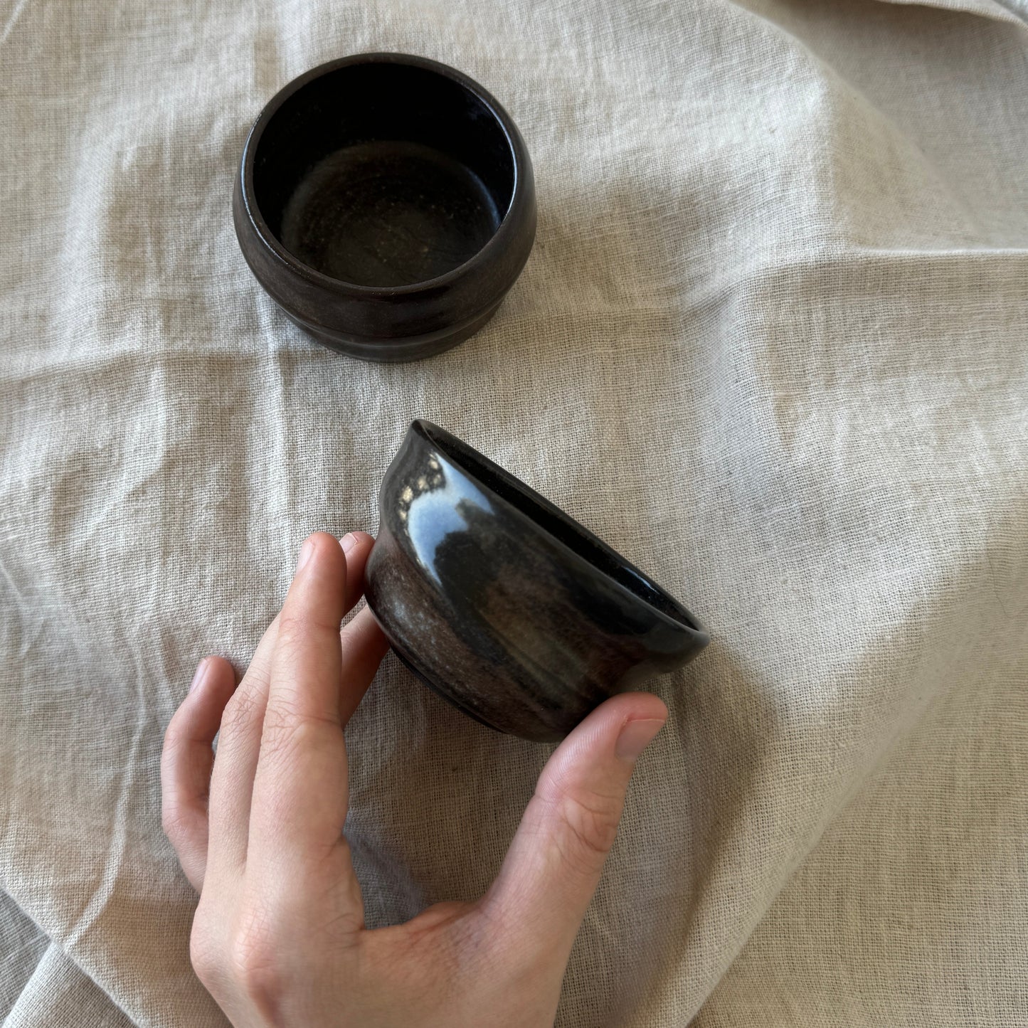 Brown Spiral Tea Bowl, 100 ml