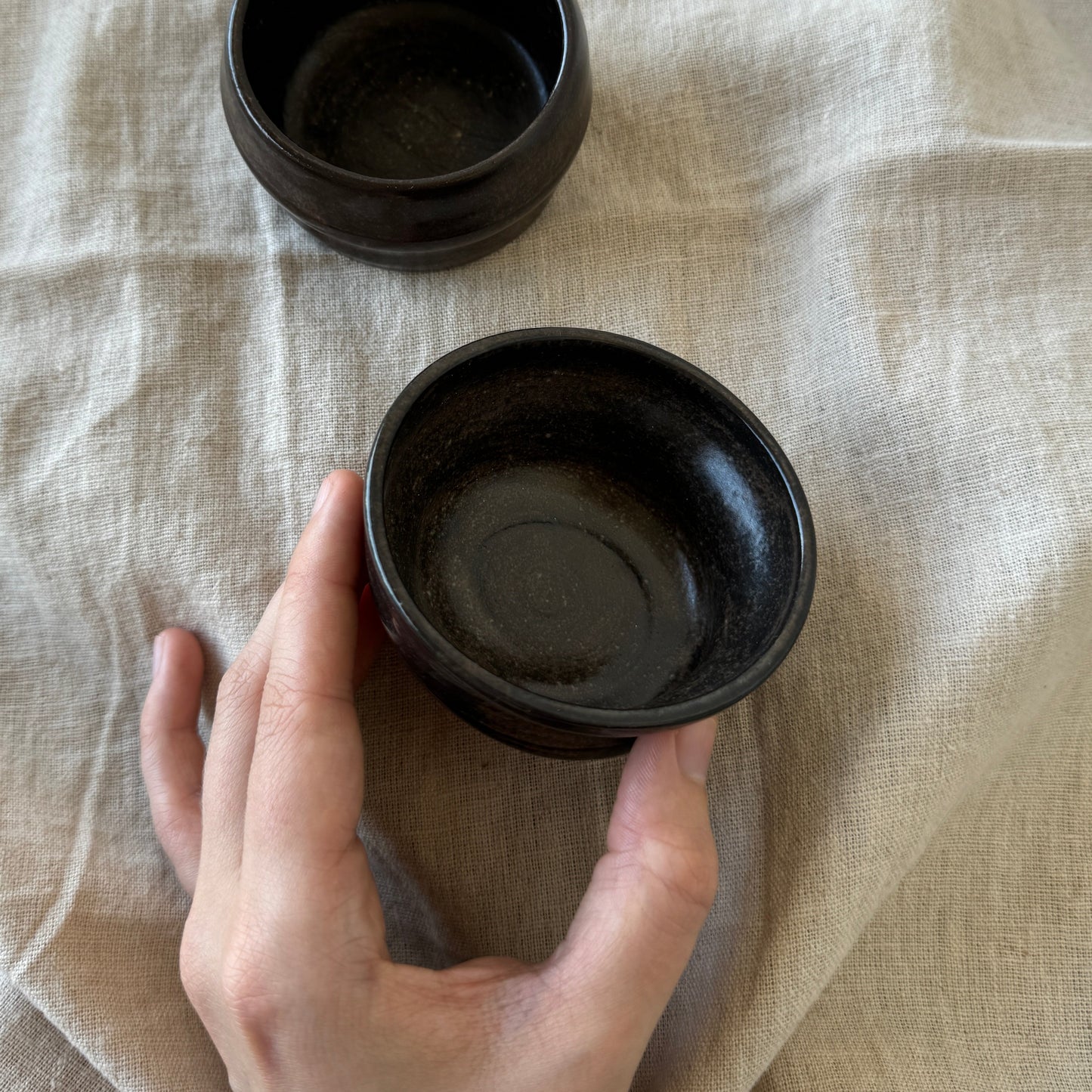 Brown Spiral Tea Bowl, 100 ml