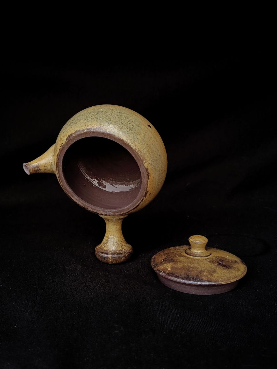 Side-Handle Teapot, Ash Glaze, 140 ml