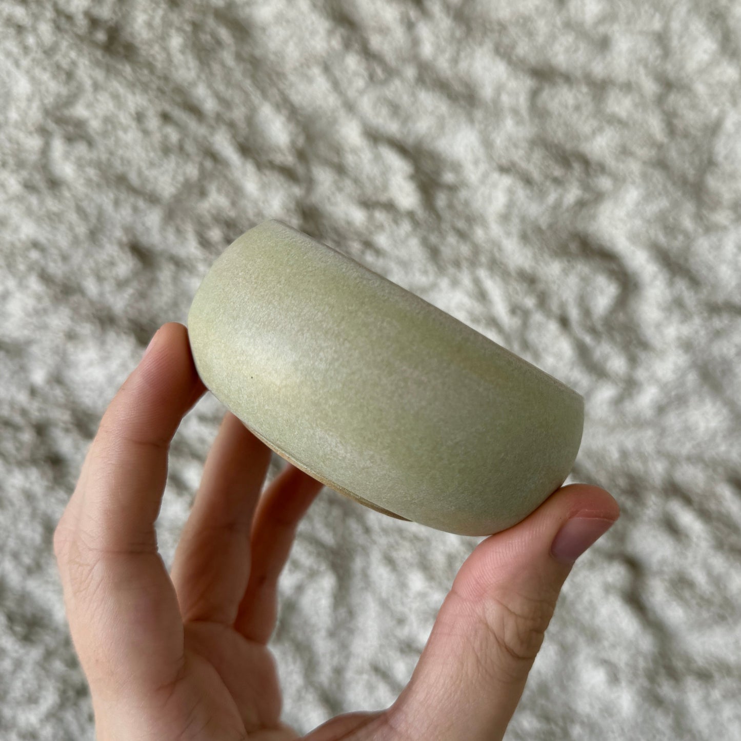 Green Matte Chamotte Tea Bowl, 50 ml