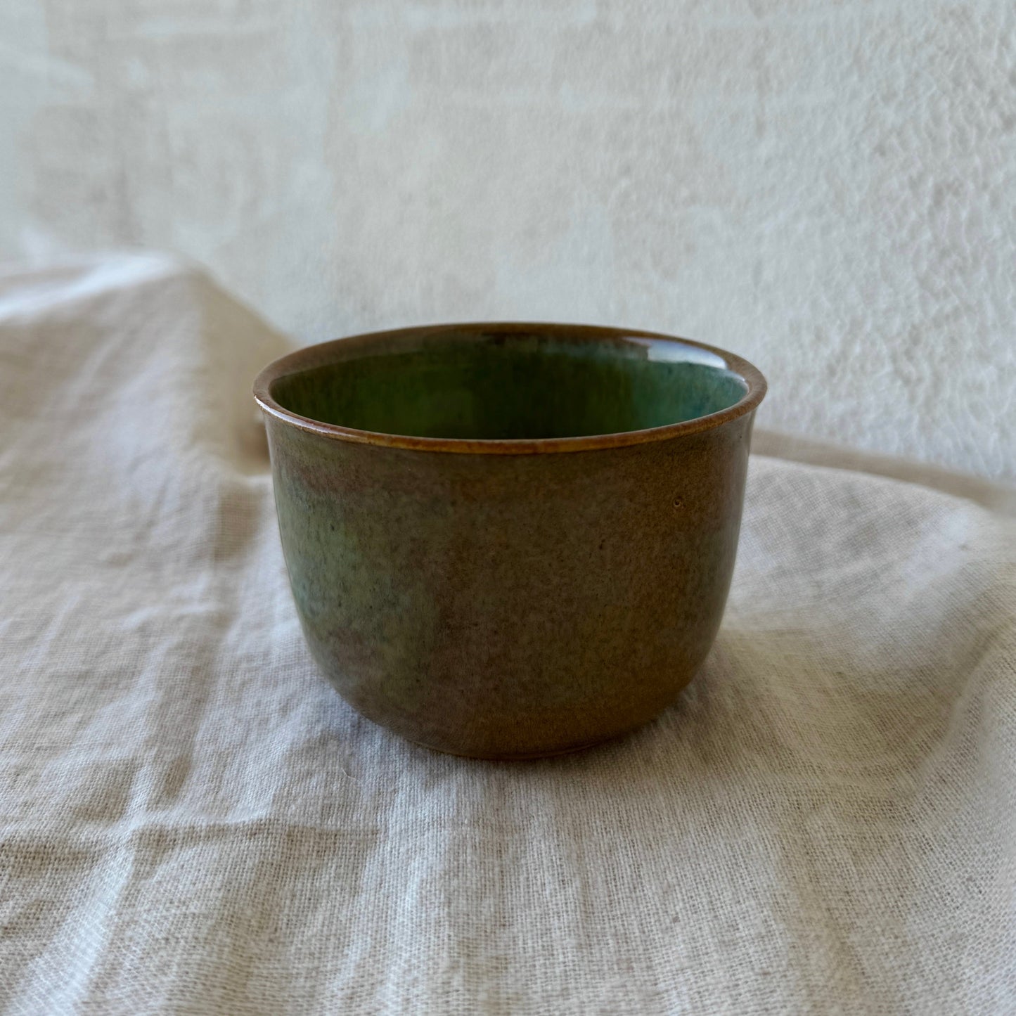 Green Chamotte Clay Tea Bowl, 150 ml