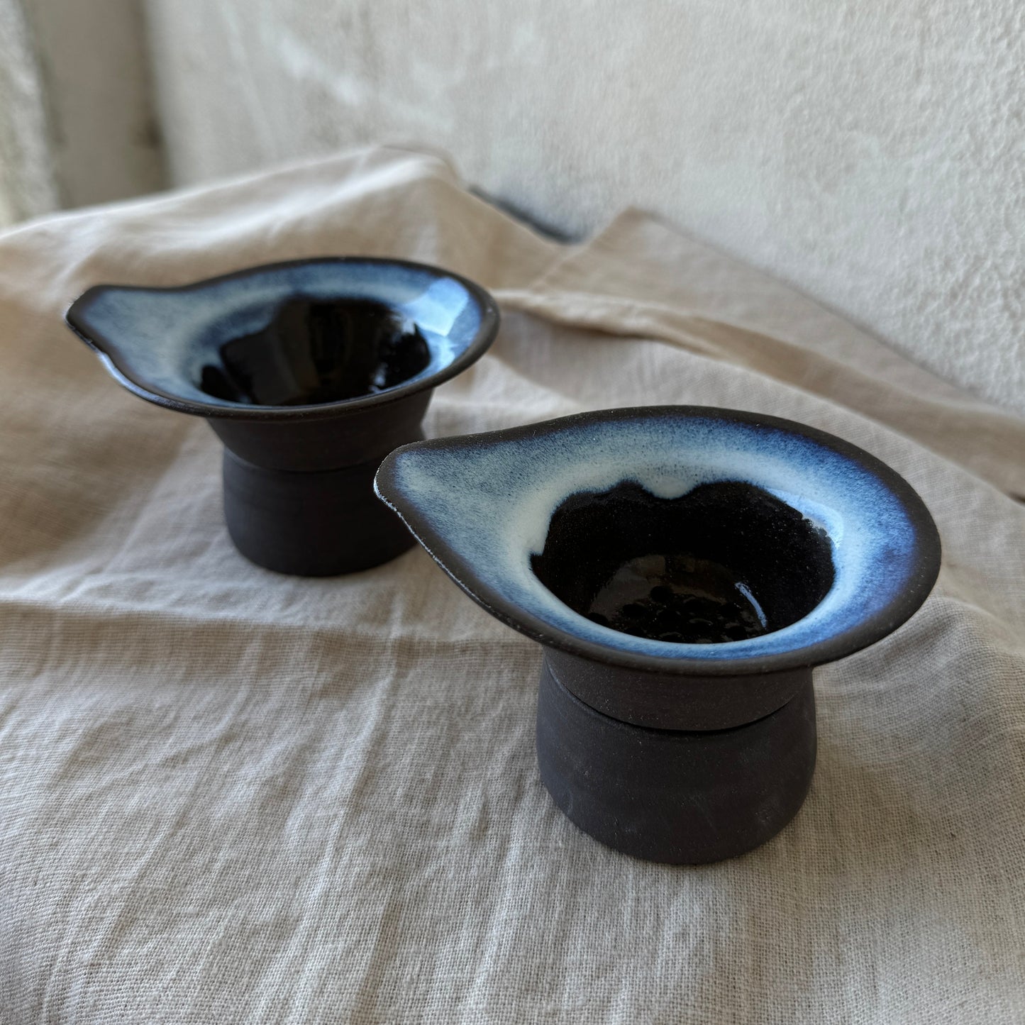 Black Tea Strainer Light Blue Glaze