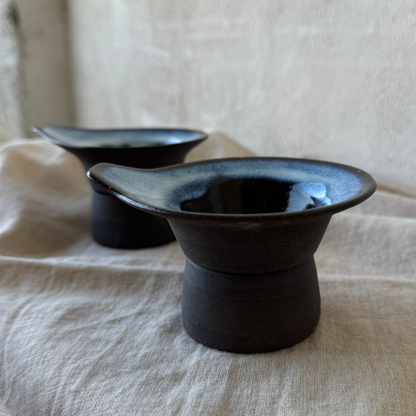 Black Tea Strainer Light Blue Glaze