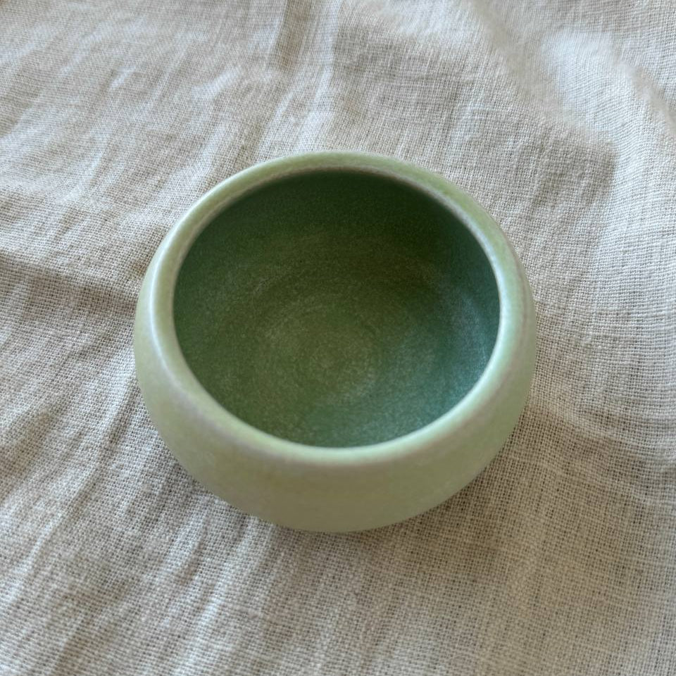 Green Matte Chamotte Tea Bowl, 50 ml