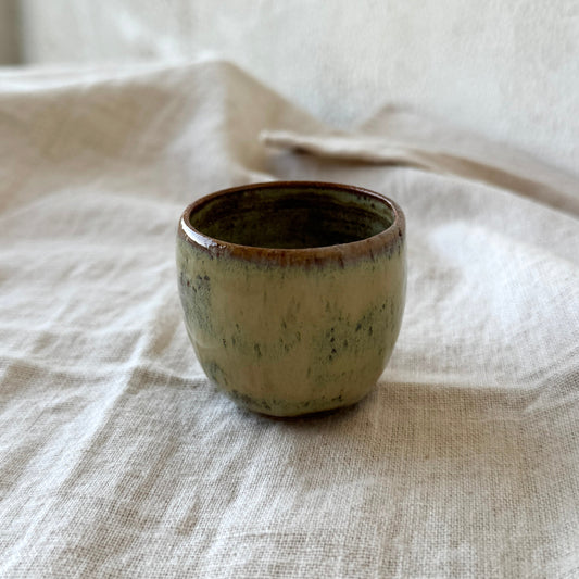 Yellow Speckled Clay Tea Cup, 50 ml