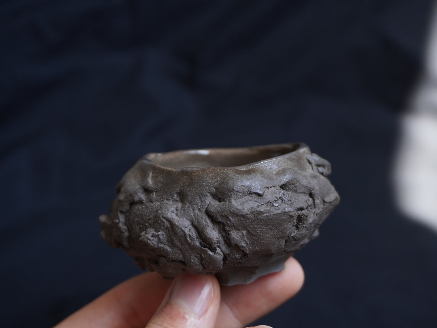Chamotte Tea Bowl “Stoneborn”, 50 ml