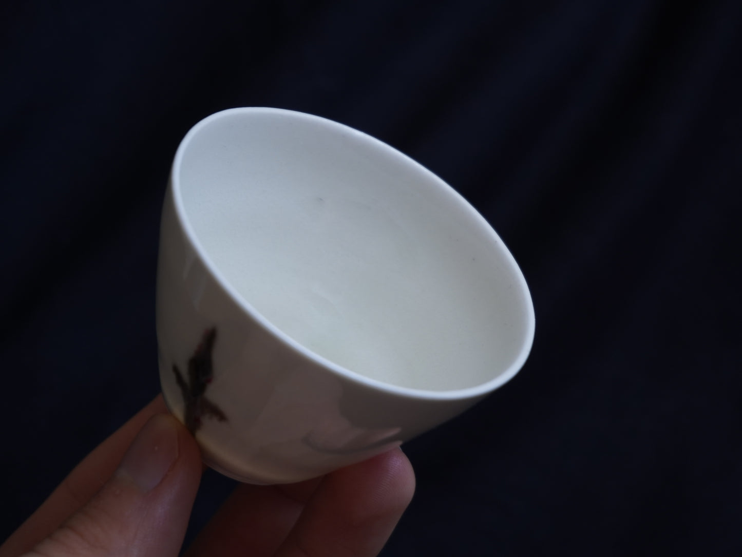 Porcelain Tea Bowl with Cross Motif, 60 ml