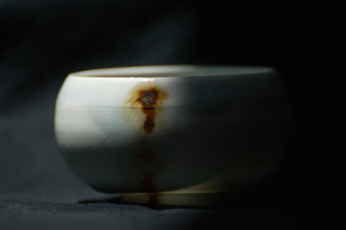 Celadon Porcelain Tea Bowl with Contrasting Band, 80 ml