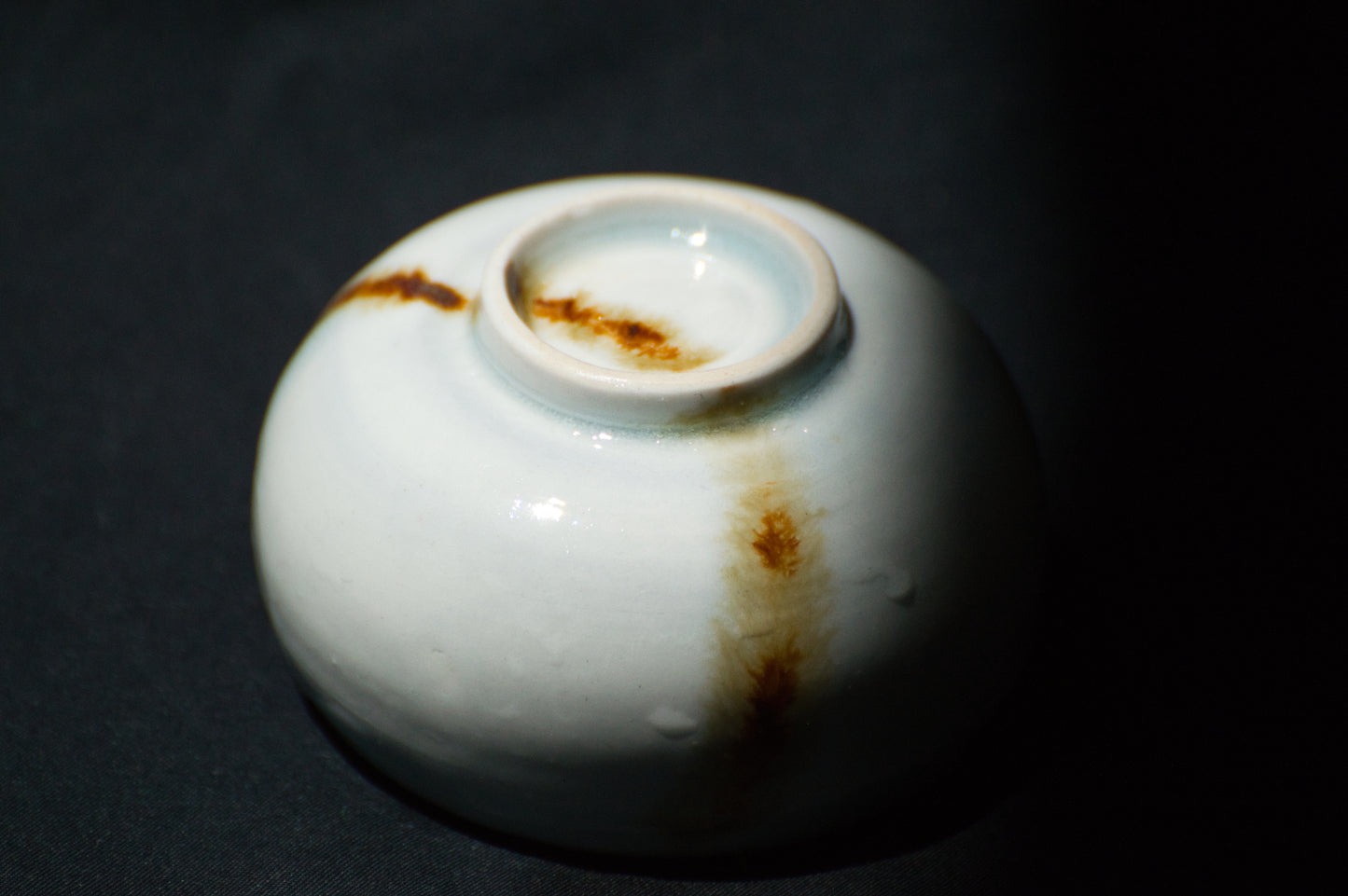 Celadon Porcelain Tea Bowl with Contrasting Band, 80 ml