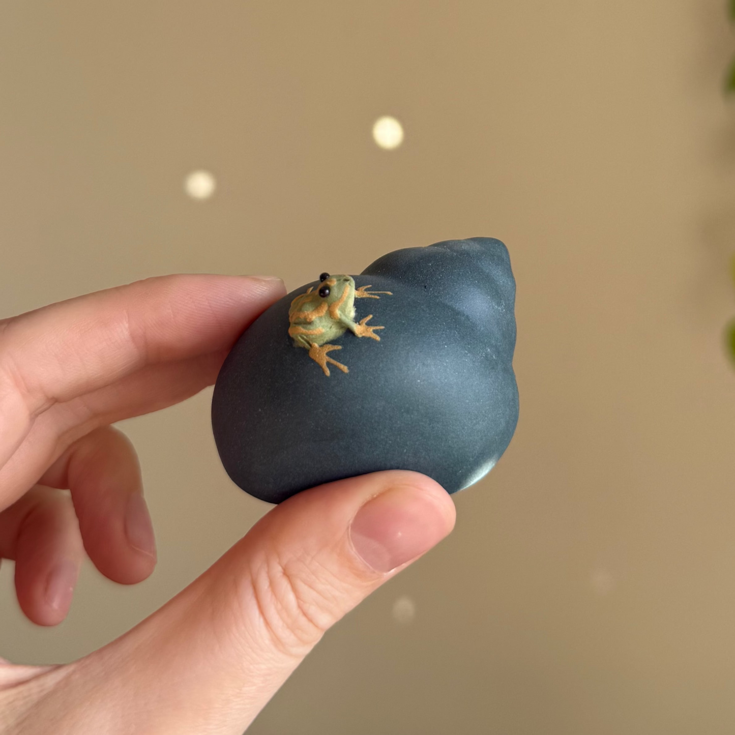 Tea Pet Ceramic Spouting Frog