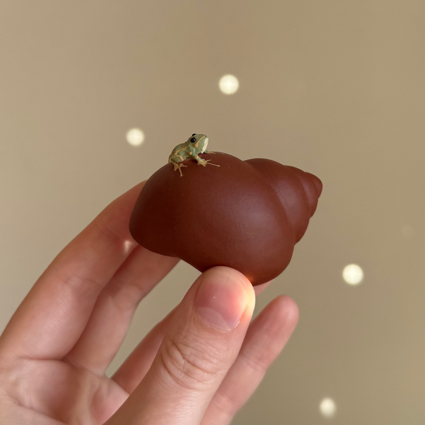 Tea Pet Ceramic Spouting Frog