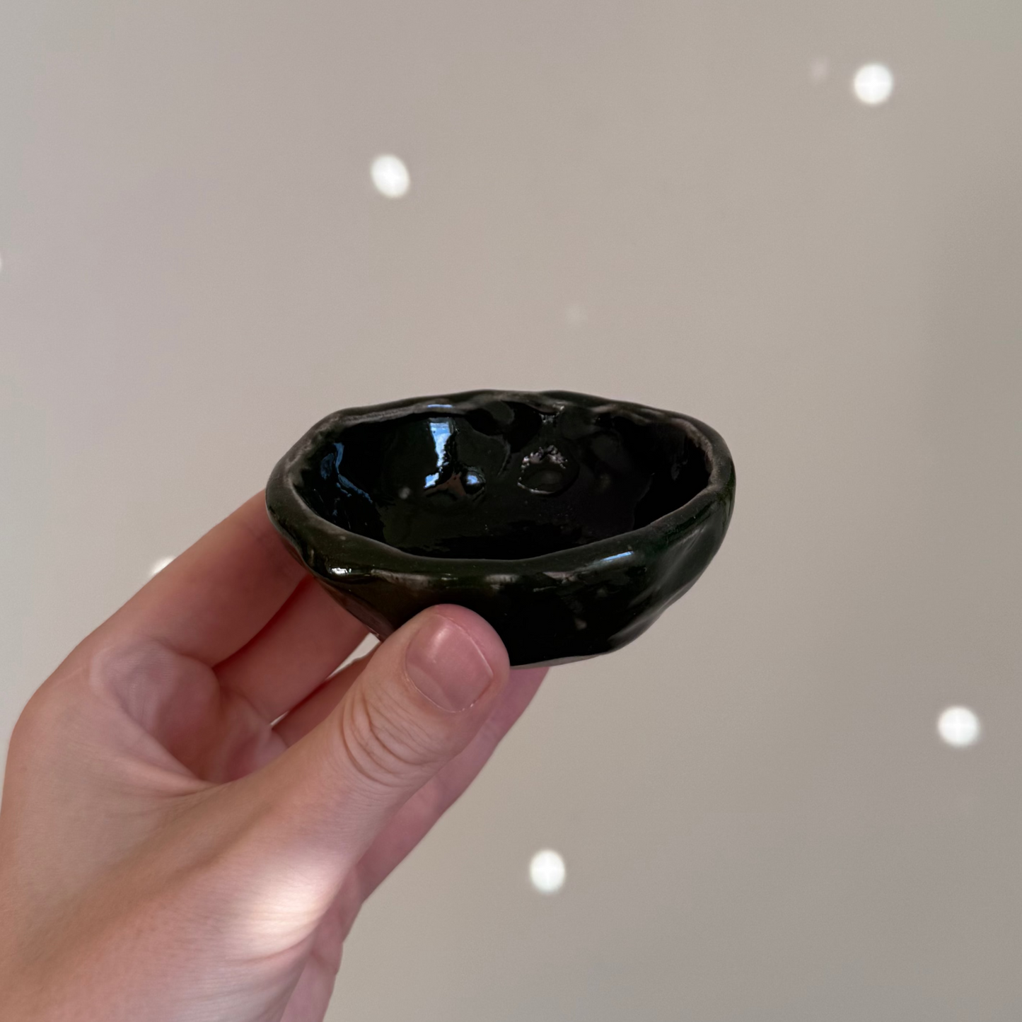 Handcrafted Clay Teacup "Forest Ink"