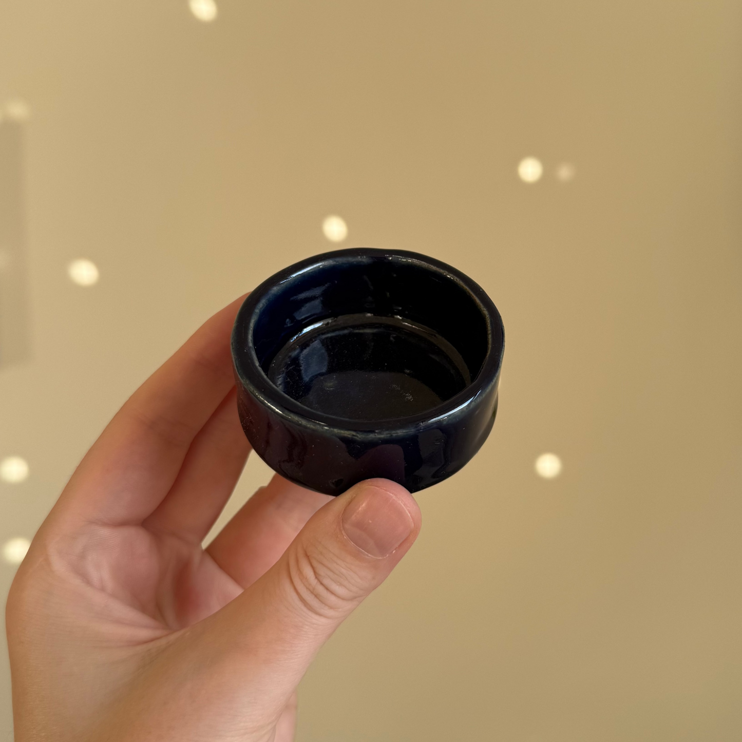 Handcrafted Clay Teacup "Dark Blue"
