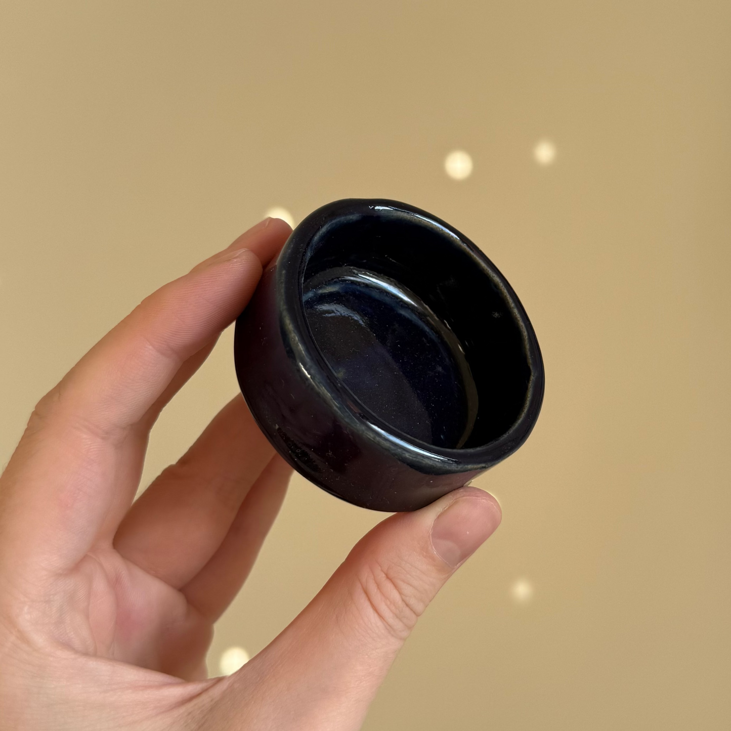 Handcrafted Clay Teacup "Dark Blue"