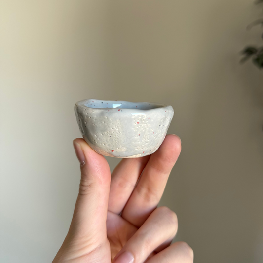 Handcrafted Clay Teacup "Crumbs"