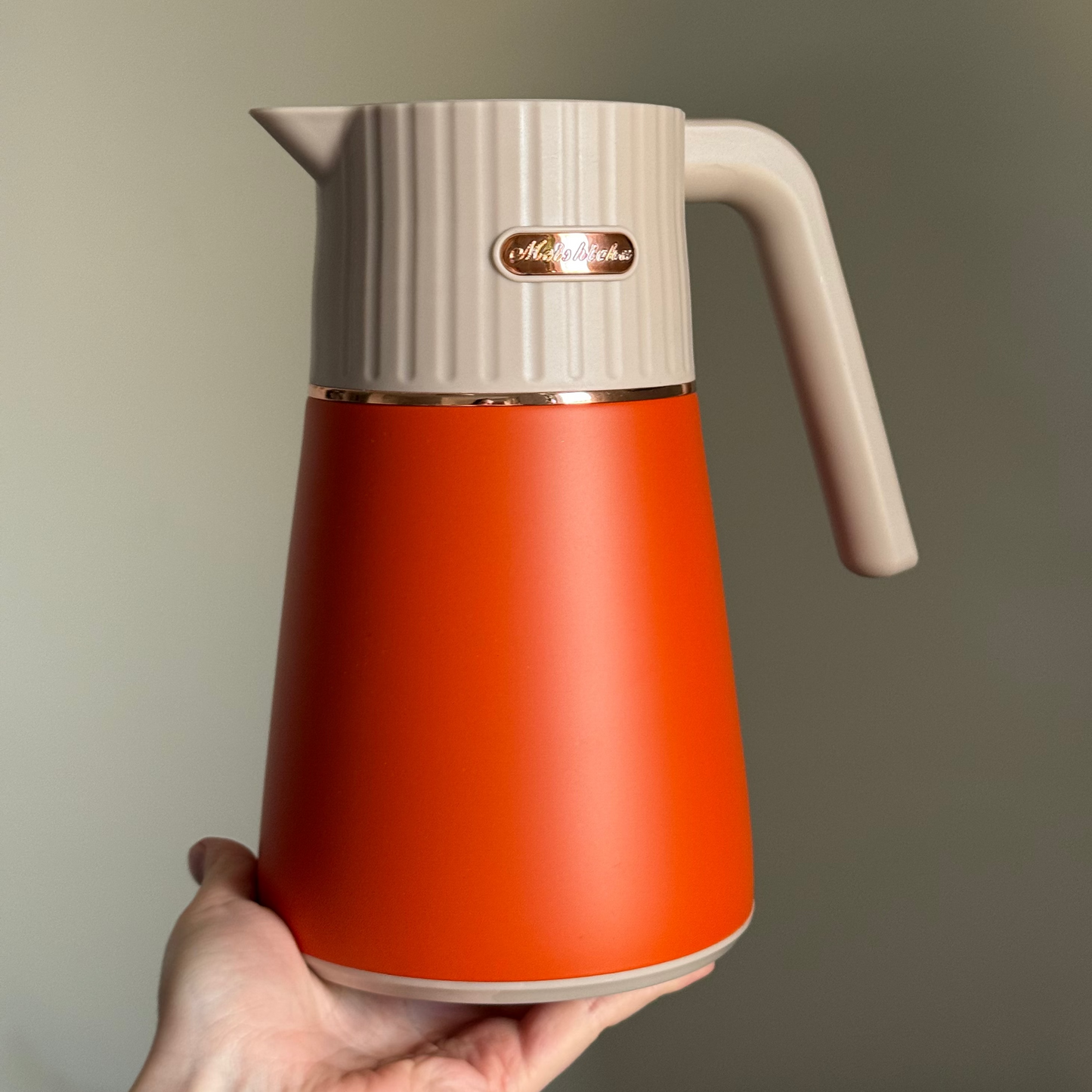 Orange Stainless Steel Thermos, 1,5L