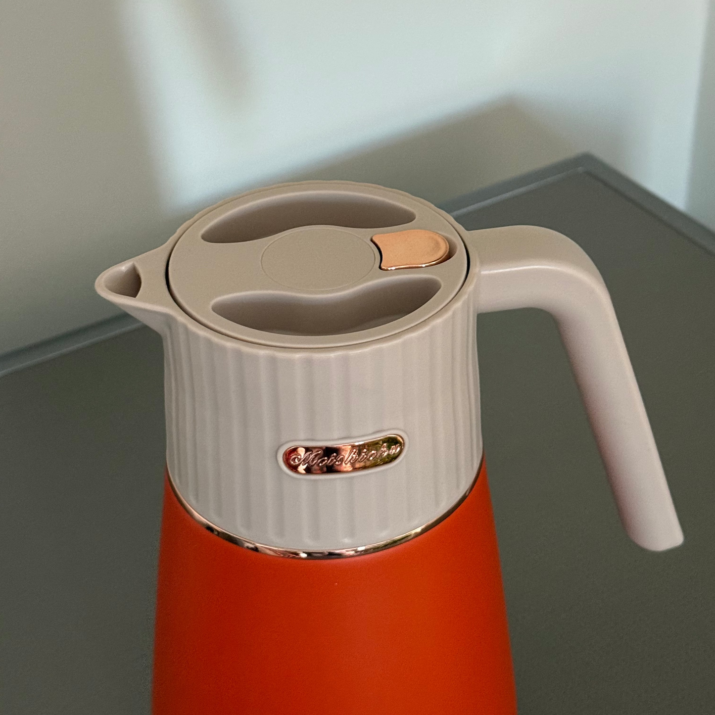 Orange Stainless Steel Thermos, 1,5L