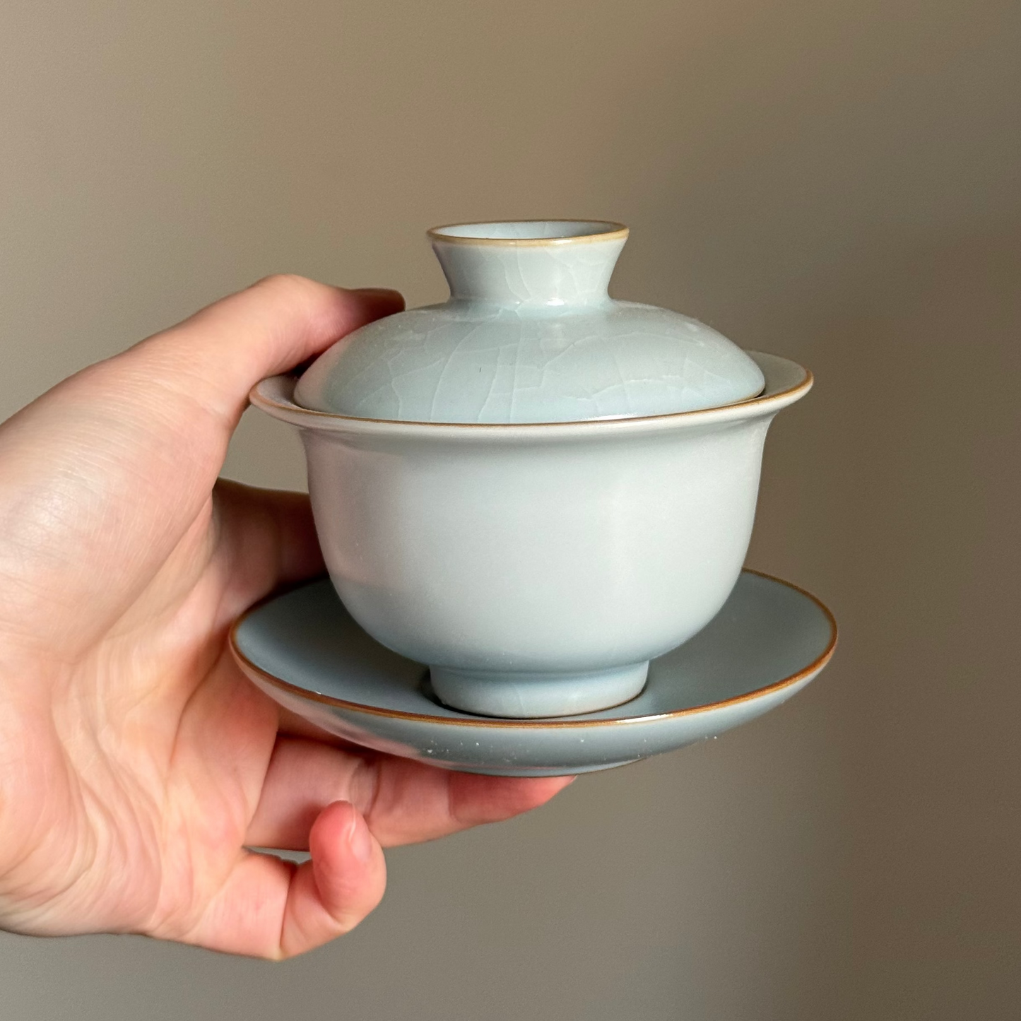 Light Blue Crackle Gaiwan, 150 ml