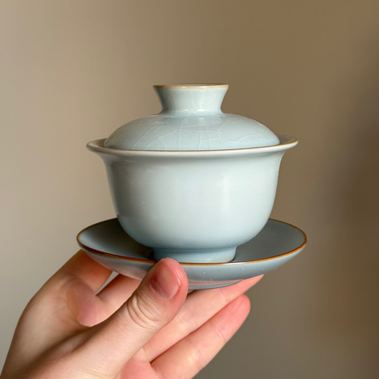 Light Blue Crackle Gaiwan, 150 ml