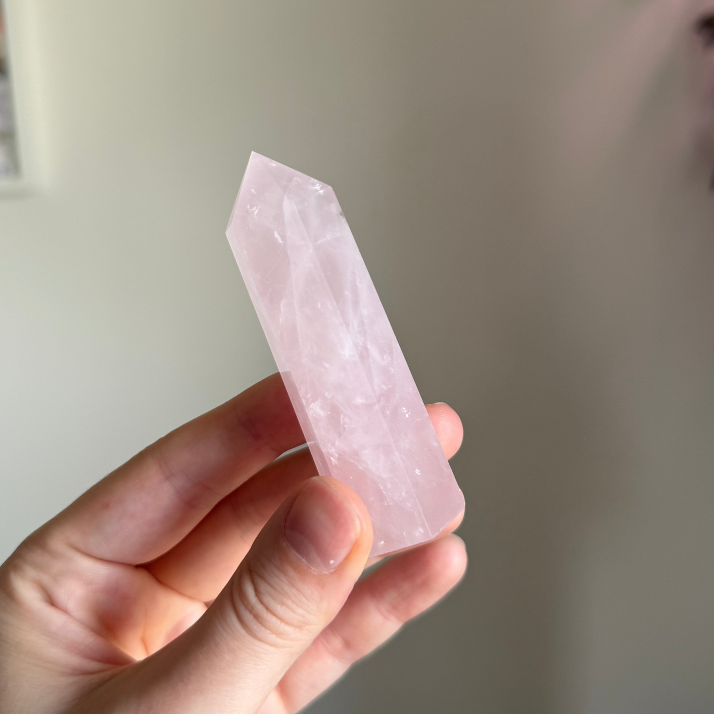 Rose Quartz Crystal for Tea Rituals