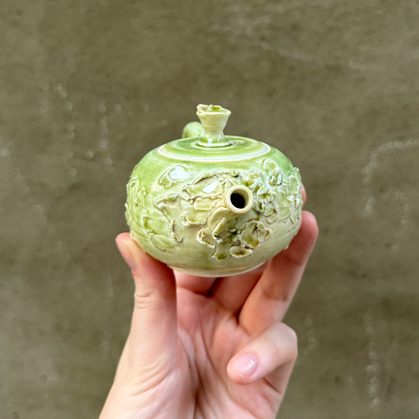 Porcelain Green Teapot, 100 ml