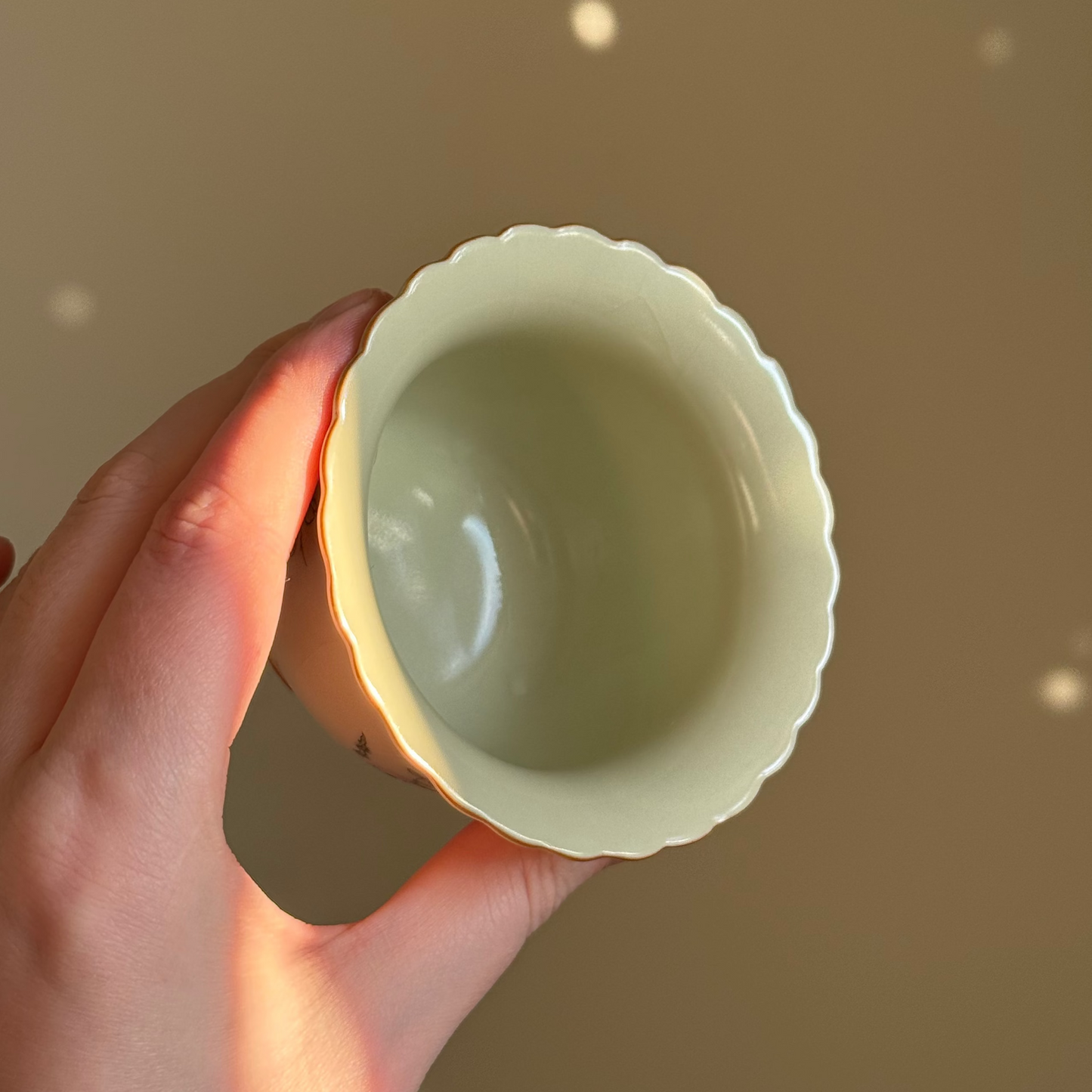 Ceramic Gaiwan with Pink Flowers, 100 ml