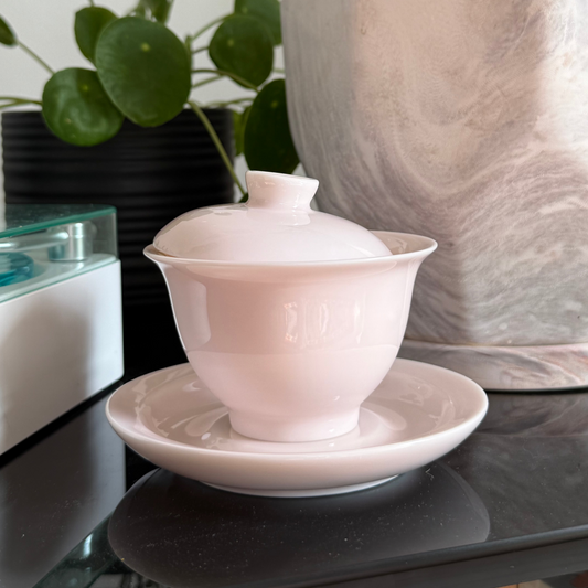 Pink Ceramic Gaiwan Set, 100 ml