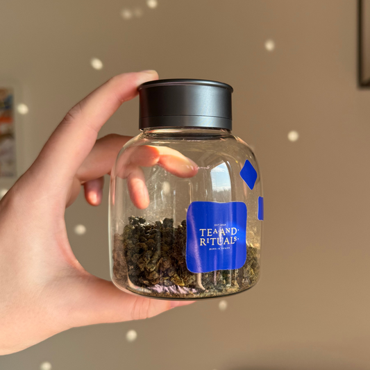 Glass Tea Jar with Double Lid