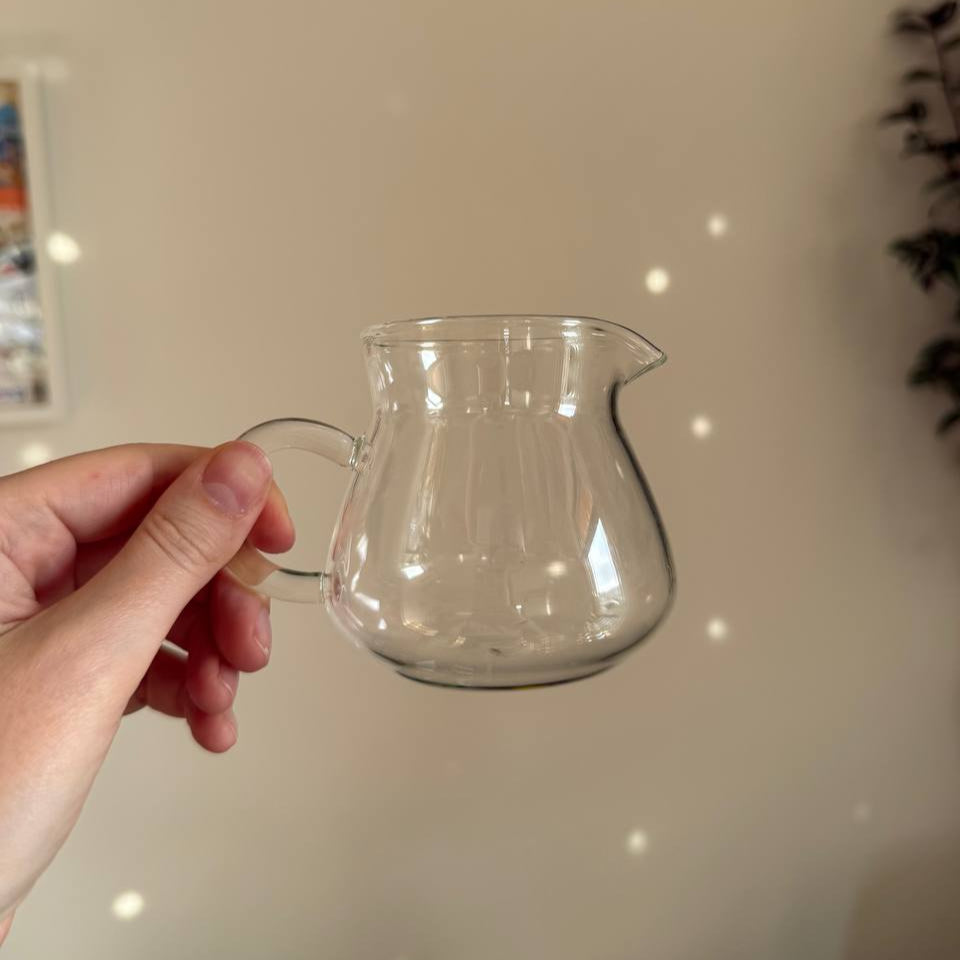 Glass Fairness Cup (Chahai) with Clear Handle, 200 ml